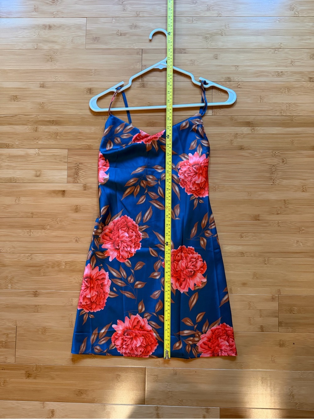 Floral Mini Dress - Blue, Red & Rust - Picture 4 of 8